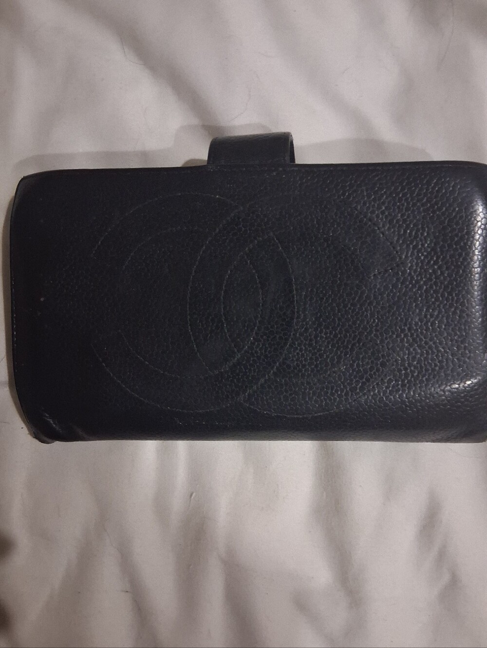 Black Leeather Chanel Wallet